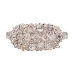 Antique .60 Carat Total Weight Edwardian Diamond Platinum Engagement Ring