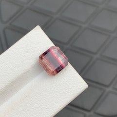 6.0 Carats Natural Multicolour Tourmaline Color-Zoned Gemstone for Jewellery