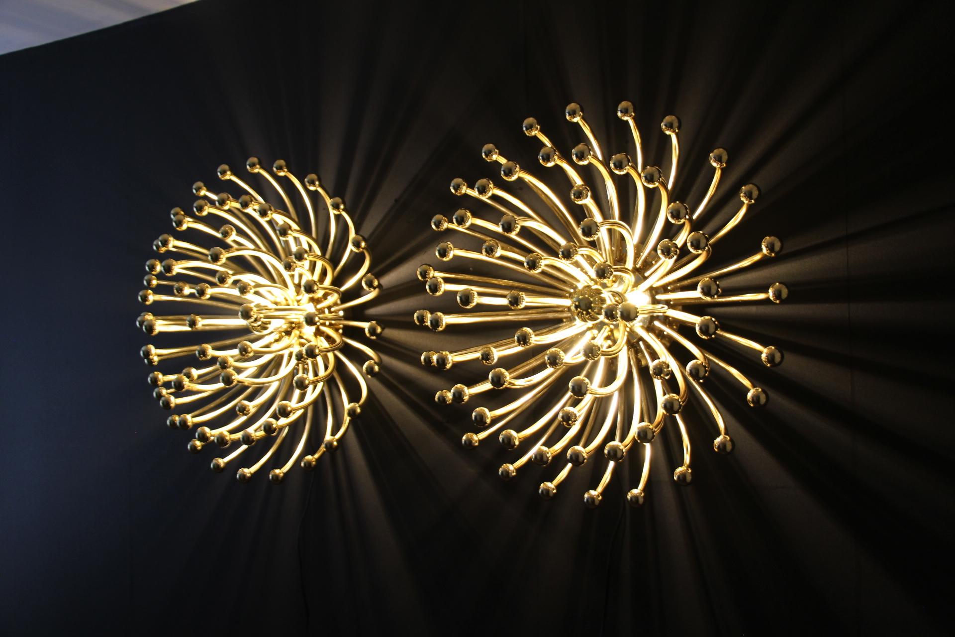  60 cm Gold Pistillo Chandeliers, table lamps or Wall Lamps By Valenti Milano For Sale 6