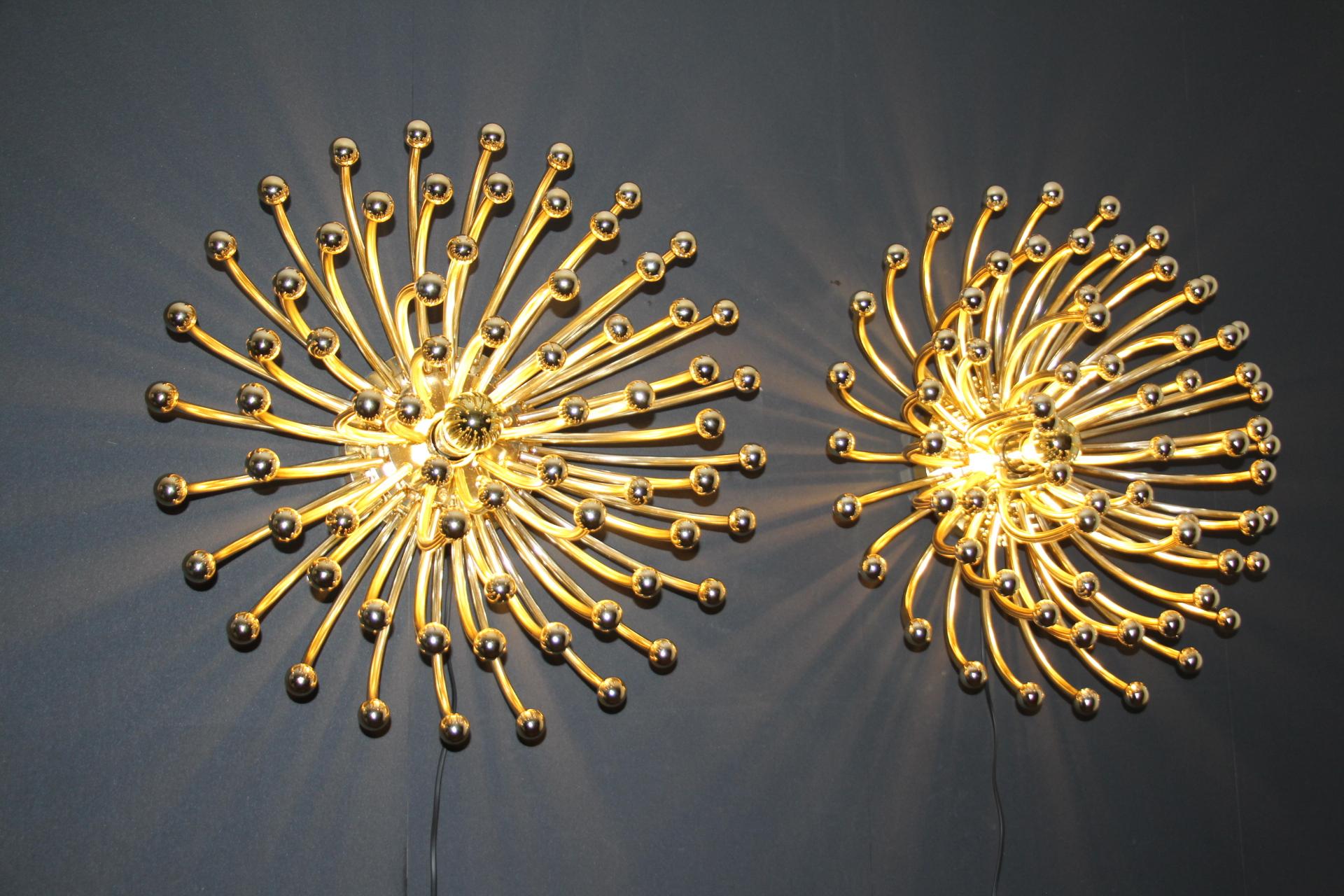  60 cm Gold Pistillo Chandeliers, table lamps or Wall Lamps By Valenti Milano For Sale 8