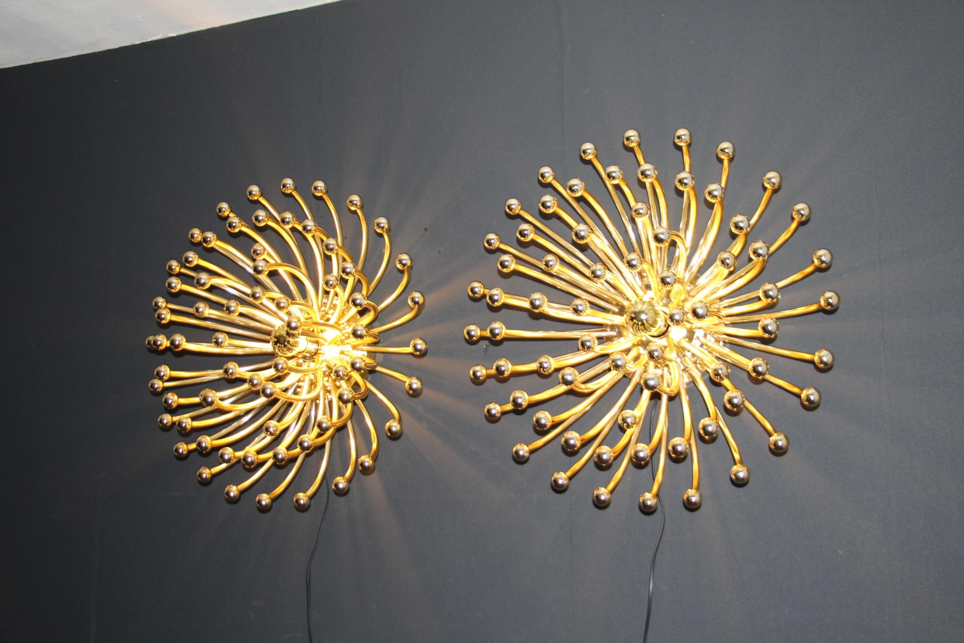  60 cm Gold Pistillo Chandeliers, table lamps or Wall Lamps By Valenti Milano For Sale 9
