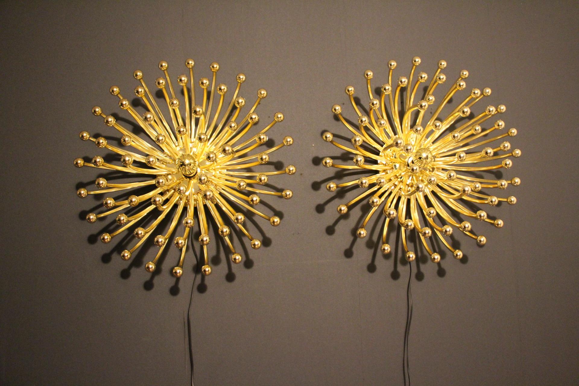  60 cm Gold Pistillo Chandeliers, table lamps or Wall Lamps By Valenti Milano For Sale 10