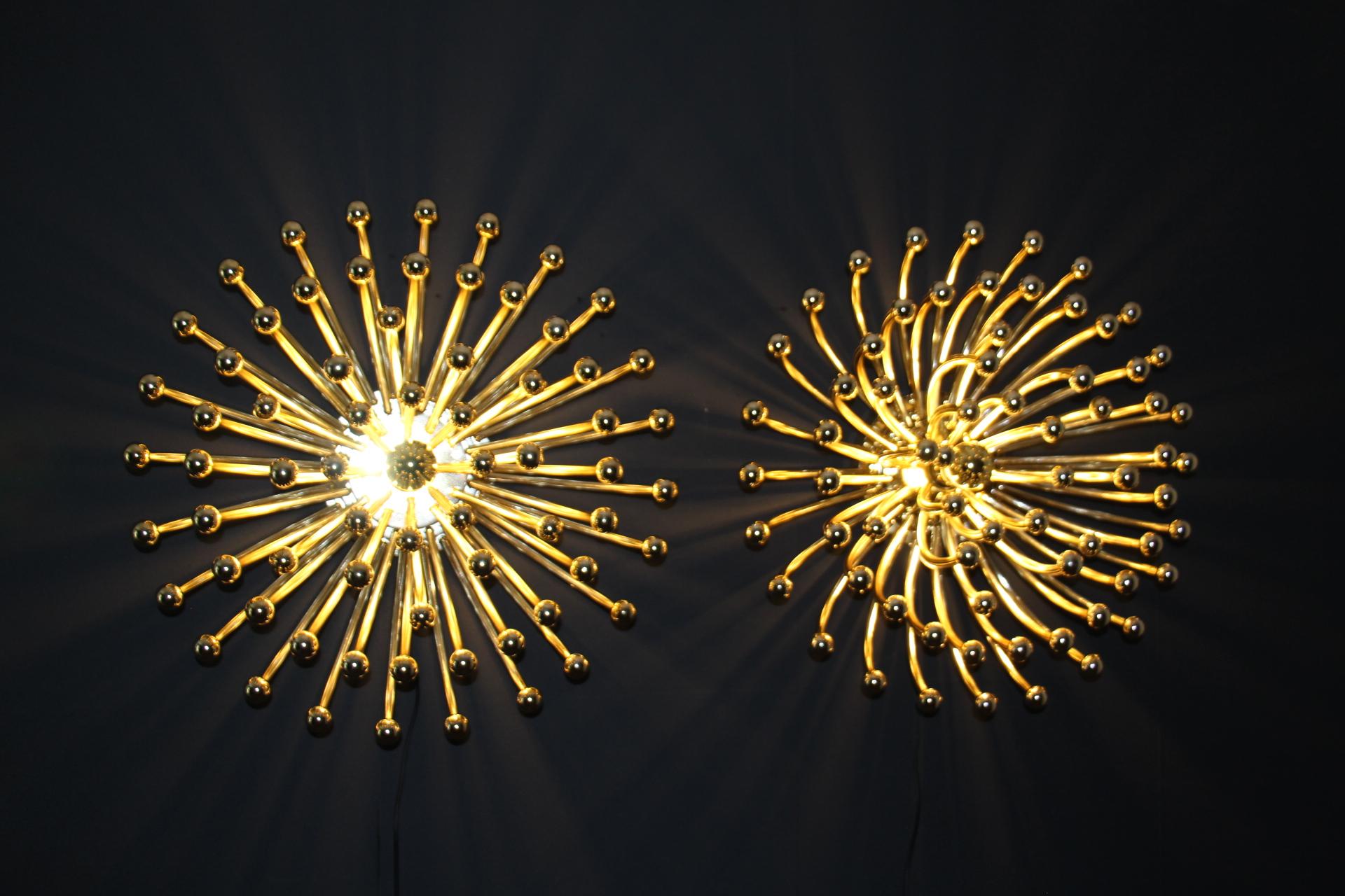  60 cm Gold Pistillo Chandeliers, table lamps or Wall Lamps By Valenti Milano For Sale 2