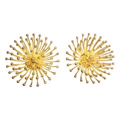 Lustres, lampes de table ou lampes murales Pistillo dorés de 60 cm par Valenti Milano