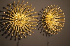 60 cm Gold Pistillo Chandeliers, table lamps or Wall Lamps By Valenti Milano