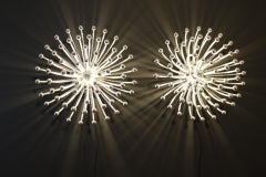 60 cm Silver Pistillo Chandeliers Table Lamps or Wall Lamps By Valenti Milano