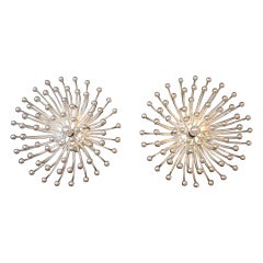 60 cm Silver Pistillo Chandeliers Table Lamps or Wall Lamps By Valenti Milano