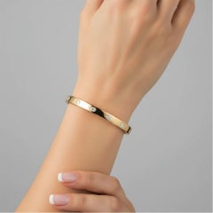 60 Diamond 14K ( 18K Custom) Bangle Shape Shiny Bracelet