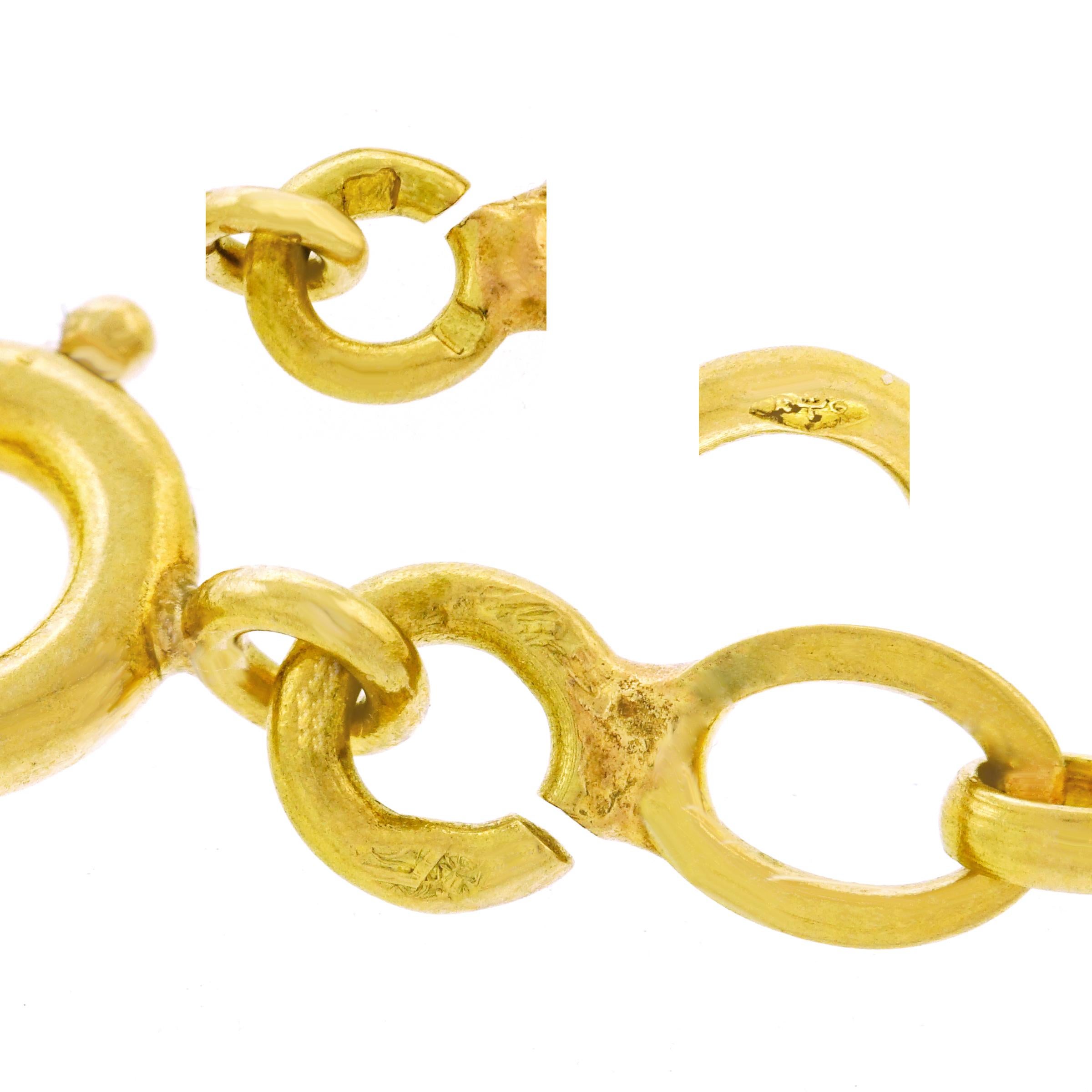  Collier de 60 pouces en filigrane d'or serti de perles antiques Unisexe 