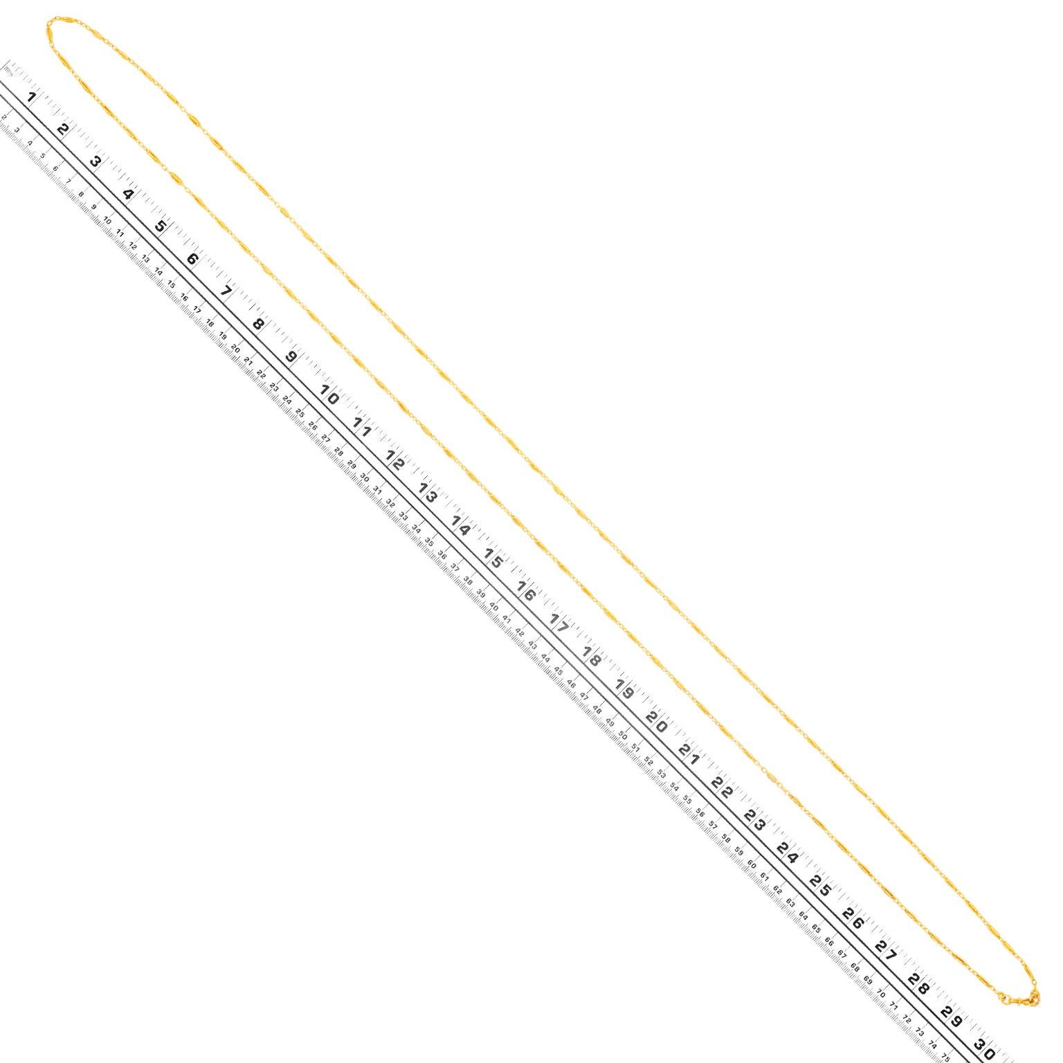 Collar de cadena francesa de 60 pulgadas 18k c1880s en venta 2