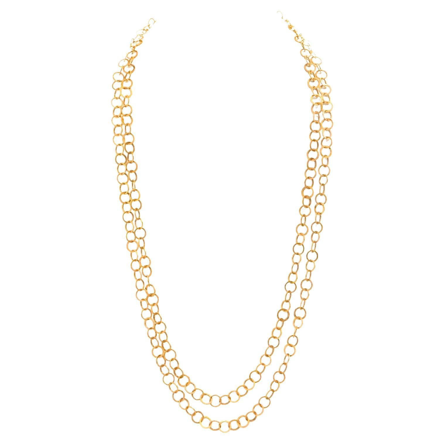 Comme Les Millionaires 60-Inch Gold Necklace For Sale