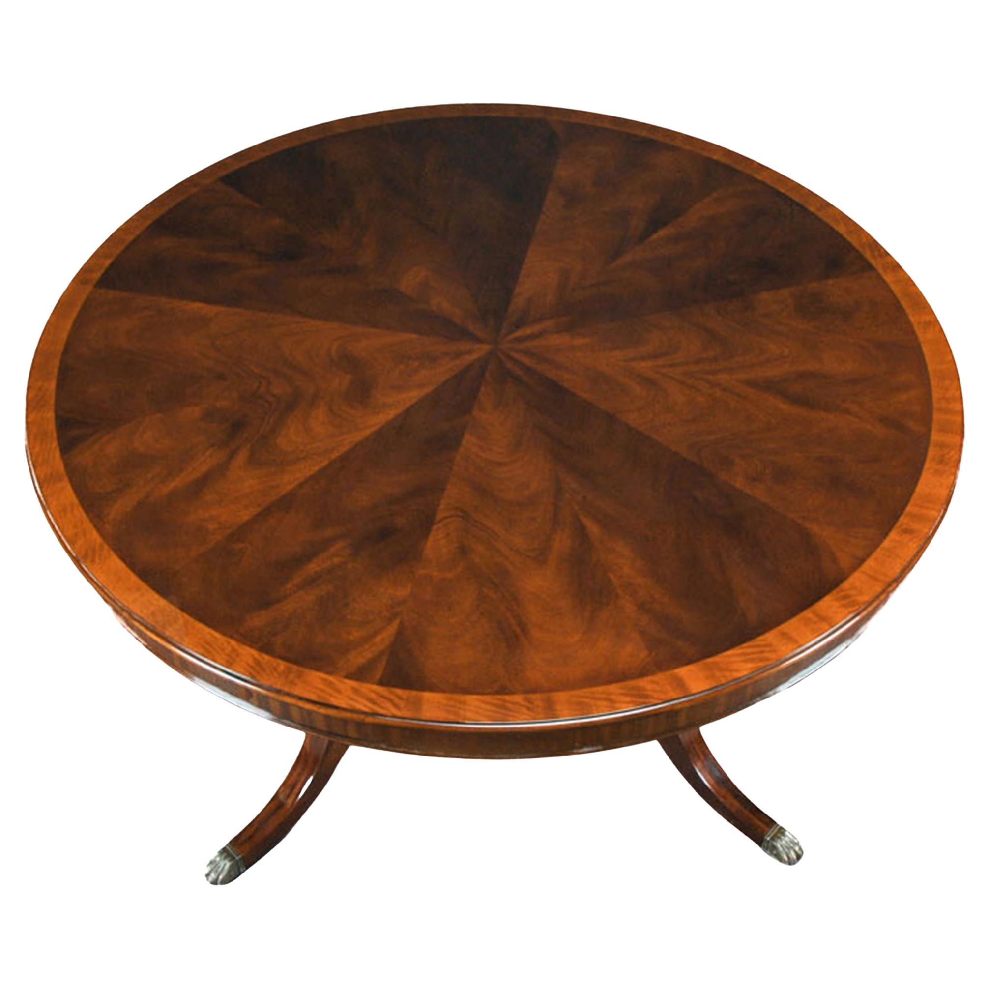 Sixty Inch Round Mahogany Dining Table