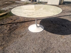 60" Marble Top Saarinen Style Tulip Dining Table