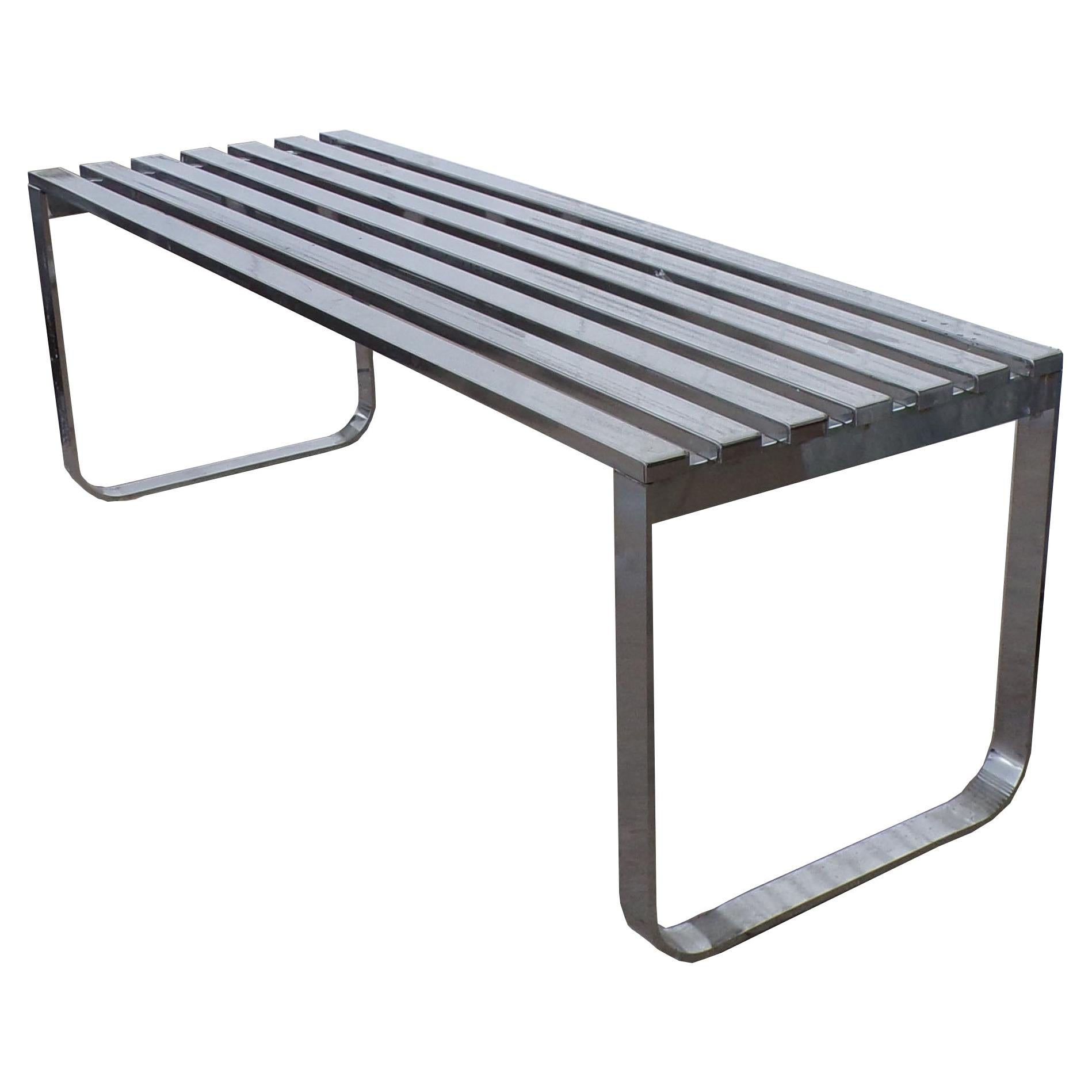 DIA Slat Chrome Bench For Sale