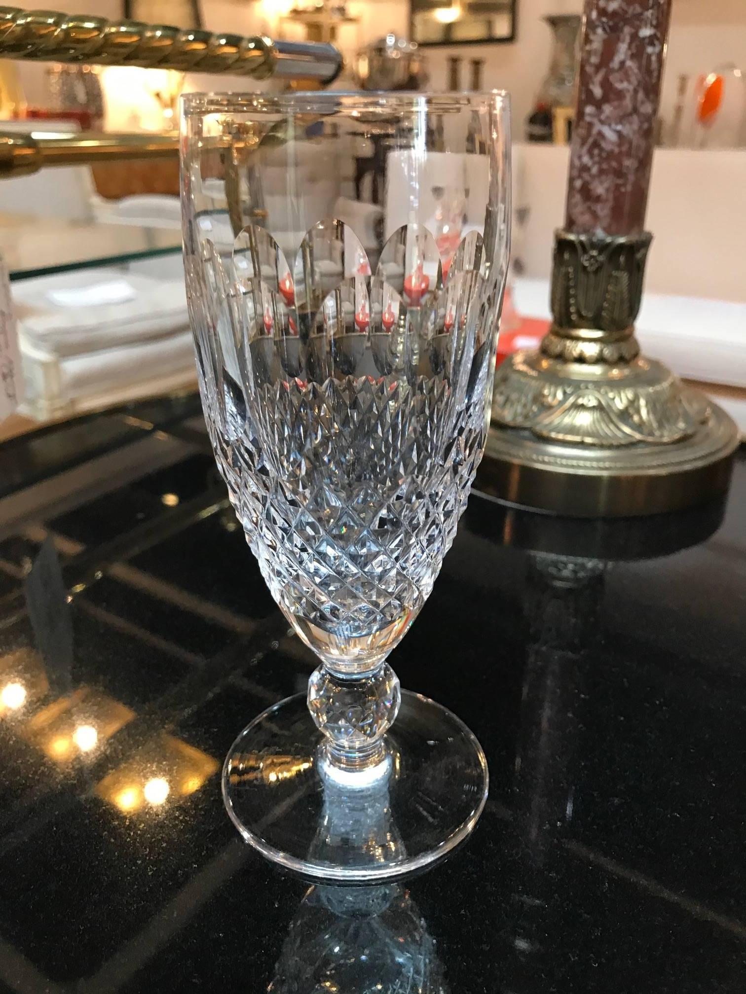 60 Piece Set of Handcut Irish Crystal Stemware by Waterford Colleen In Excellent Condition In Lambertville, NJ