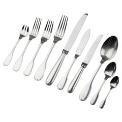 60-Piece Set of Silver Plated Flatware by Christofle Model Versailles