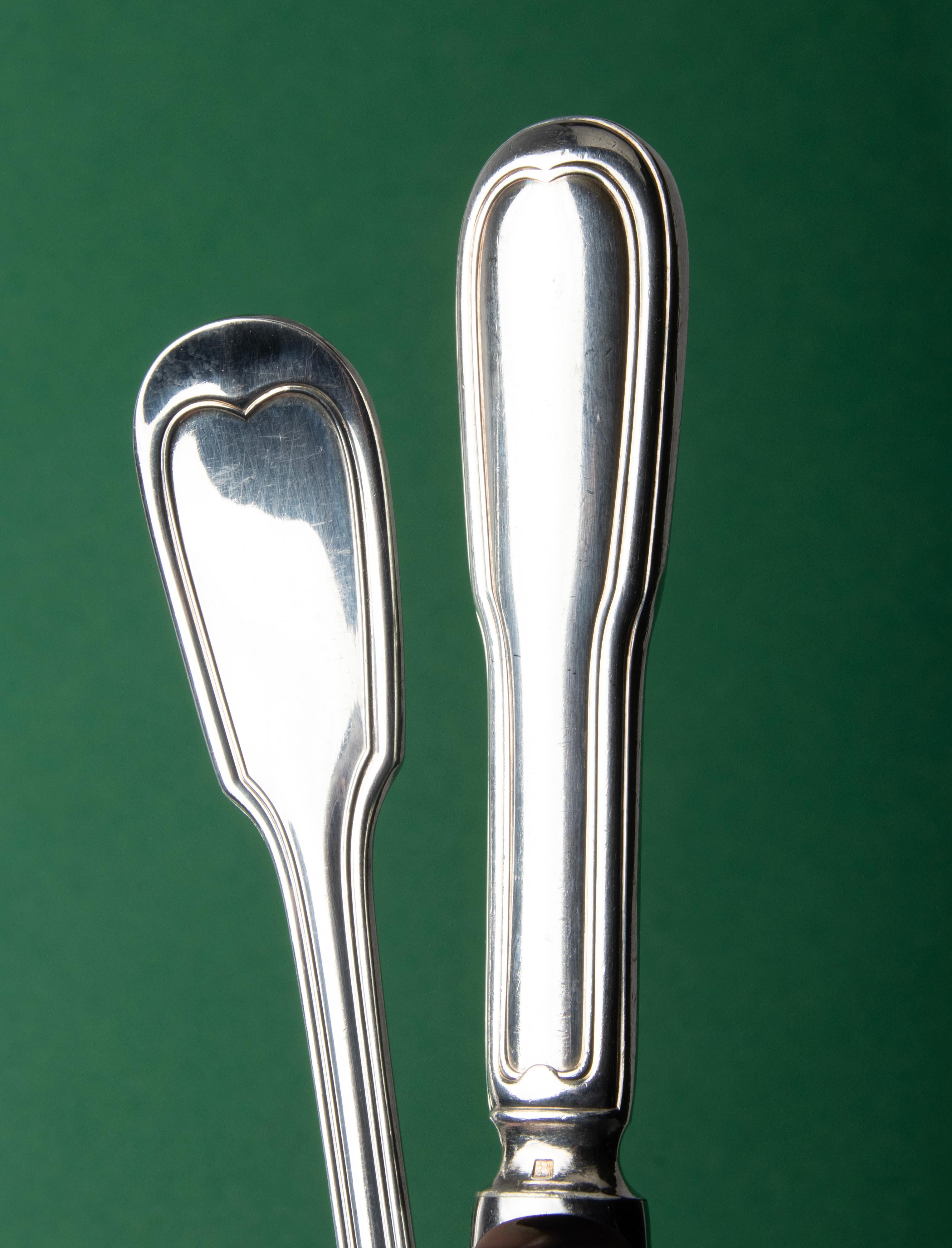 60-Piece set of Silver Plated Flatware for 12 made by Christofle - Chinon 4