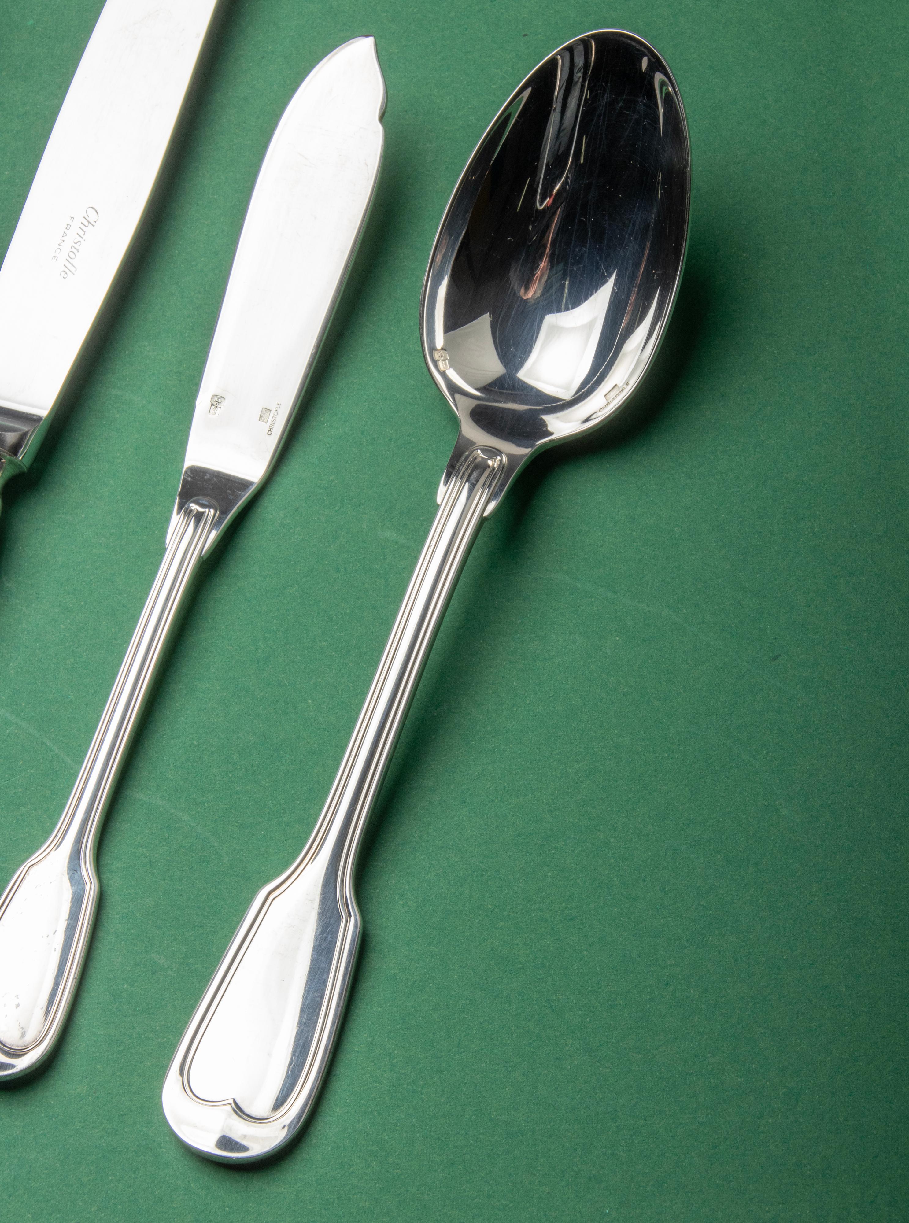 60-Piece set of Silver Plated Flatware for 12 made by Christofle - Chinon 5