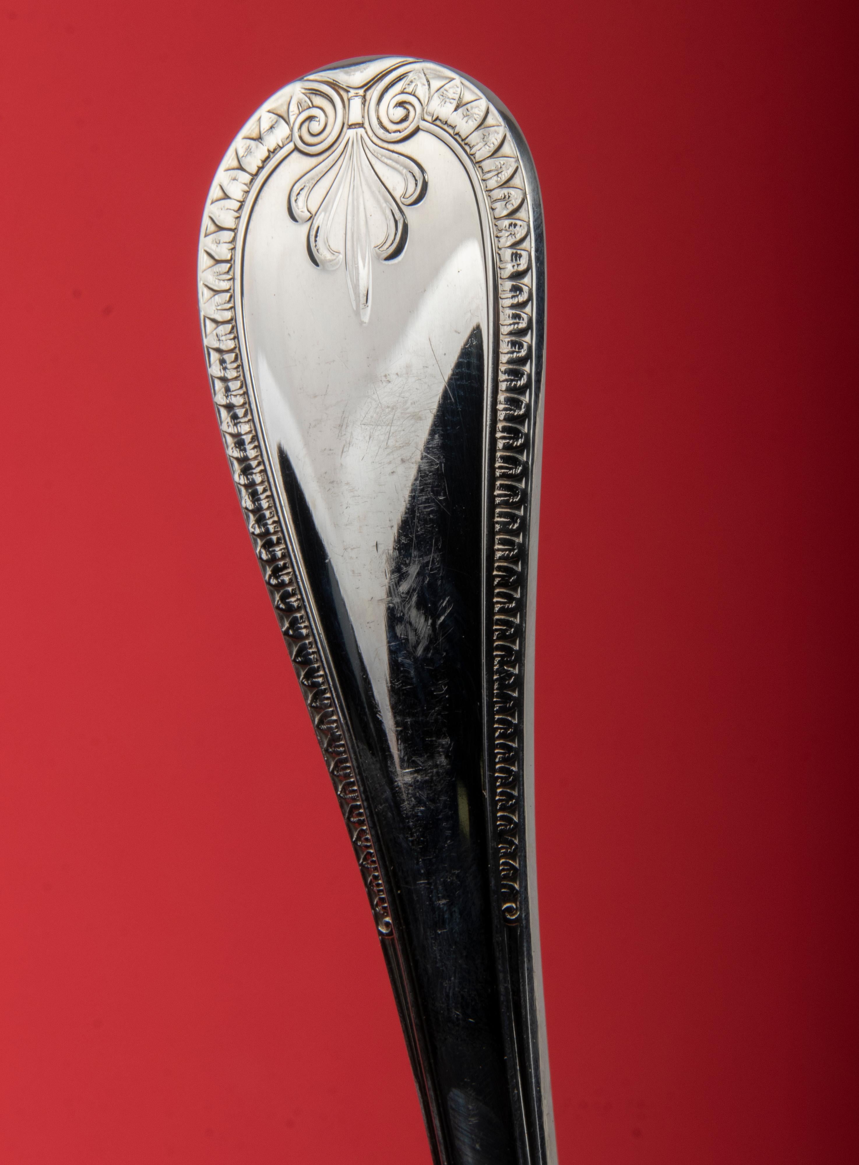 Silver Plate 60-Piece Set of Silver-Plated Flatware for 12 Made by Christofle, Malmaison