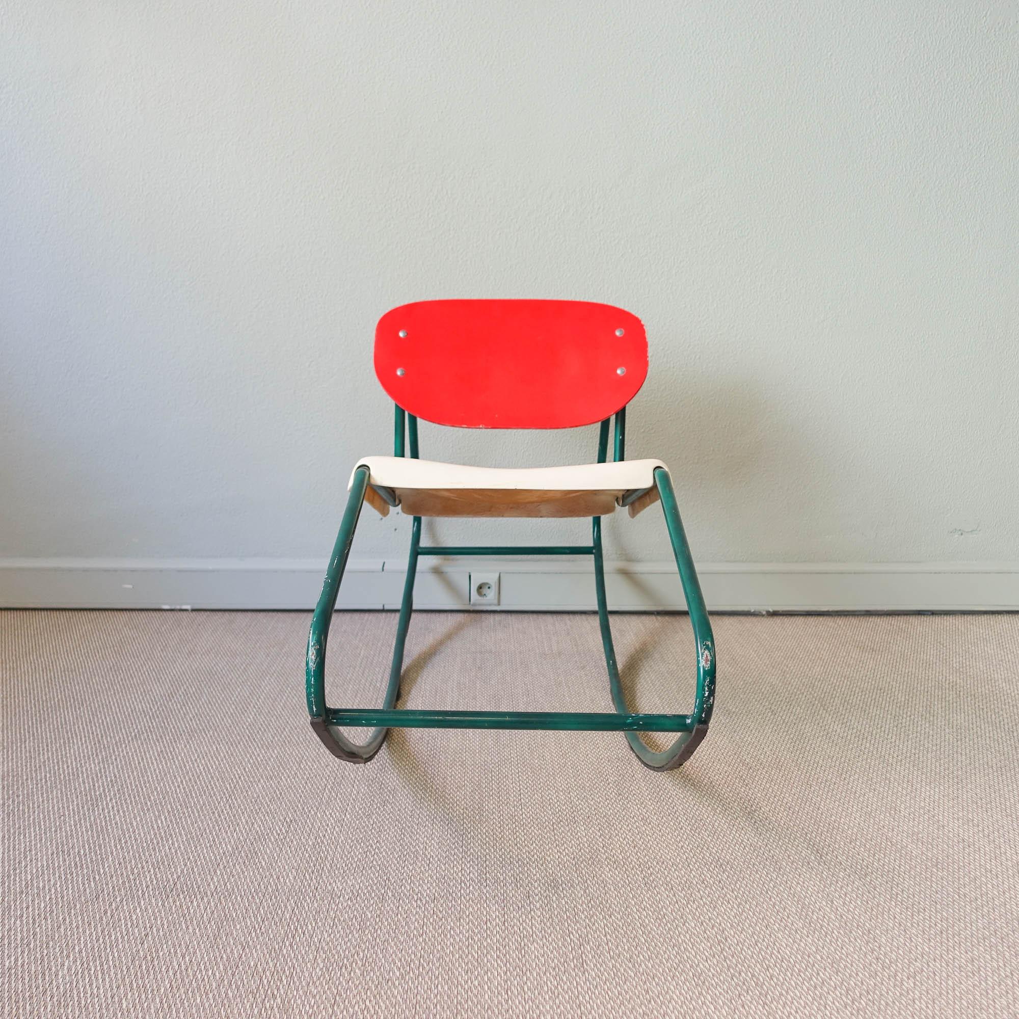 Rocking Chair in the Style of Dirk Van Sliedrecht For Sale 5