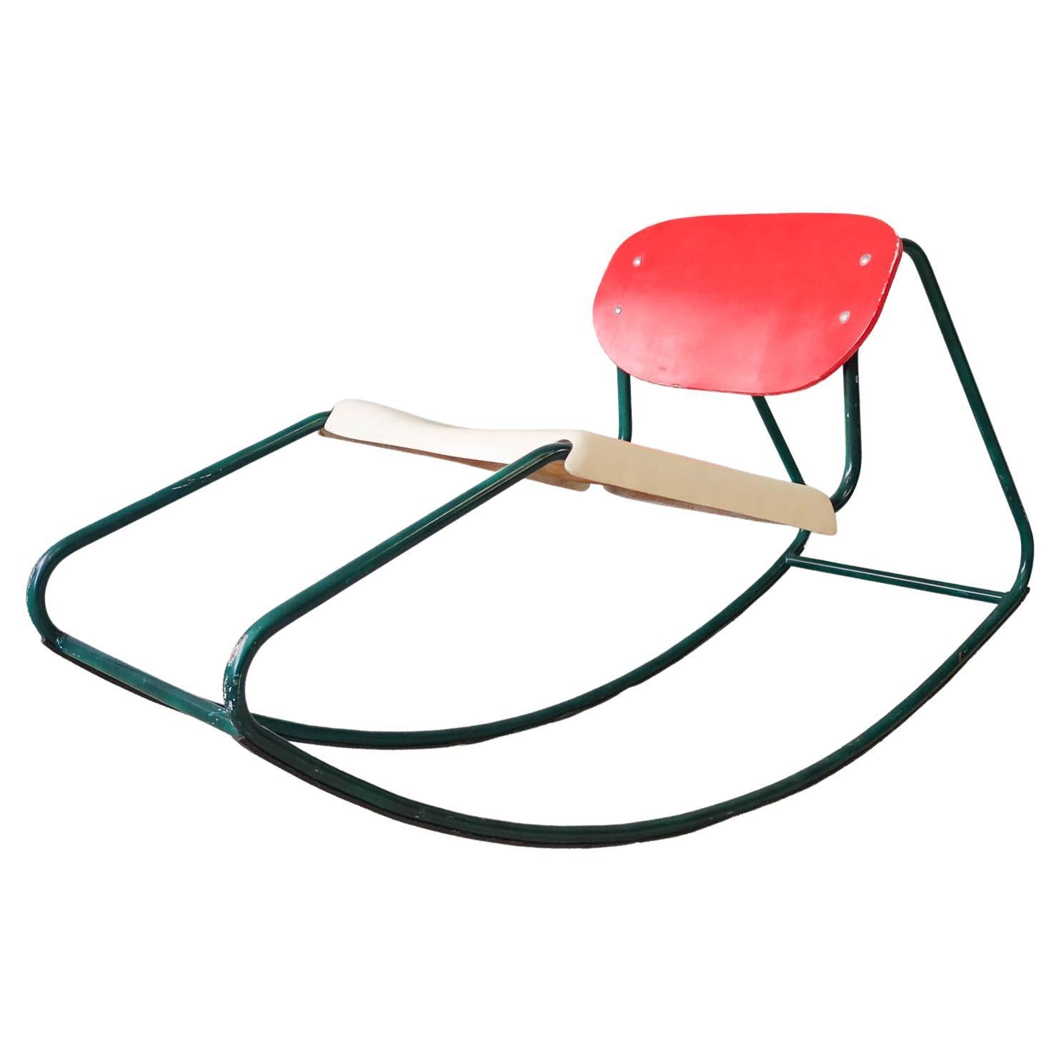 Rocking Chair in the Style of Dirk Van Sliedrecht For Sale