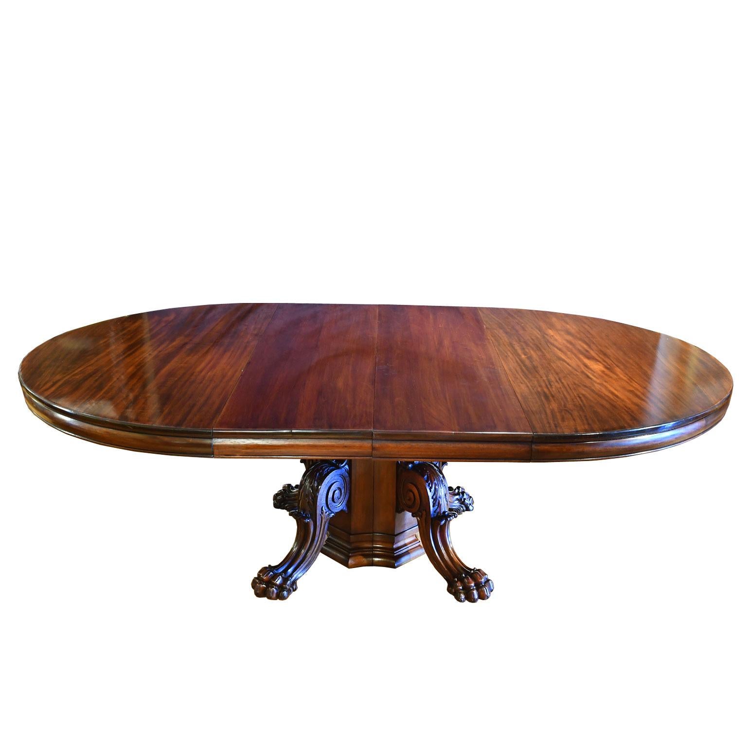 round pedestal dining table with extension