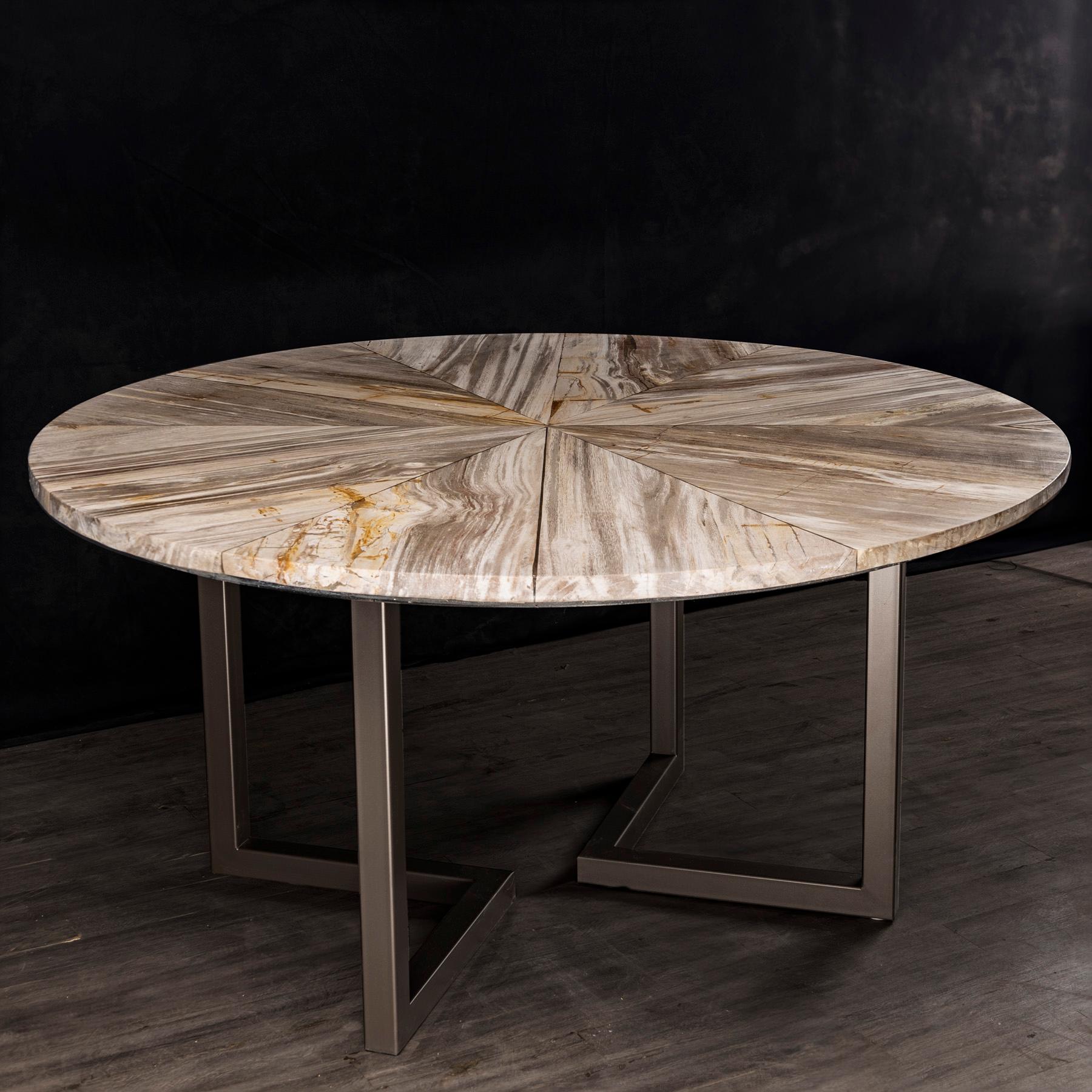 petrified wood dining table