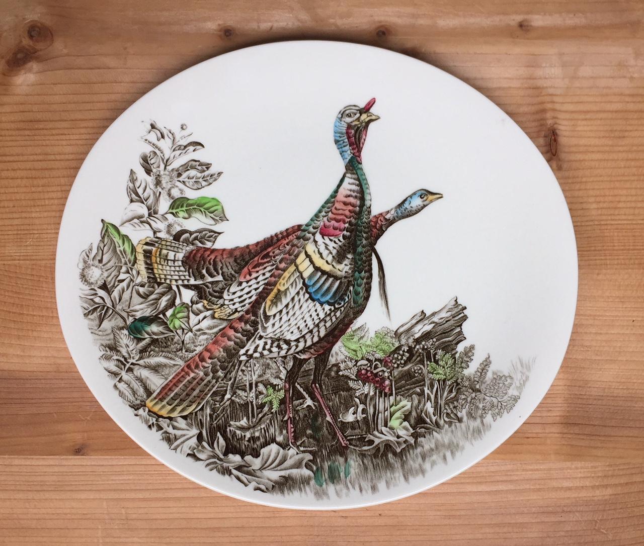 Other 1960s Oval Porcelain English Plate by Johnson Brothers Game Birds Hand Painted For Sale