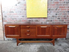 60 Teak Retro sideboard elegant organic wave handles refined Mid-Century Modern