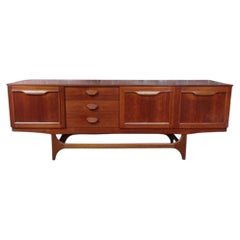 60 Teak Retro sideboard elegant organic wave handles refined Mid-Century Modern