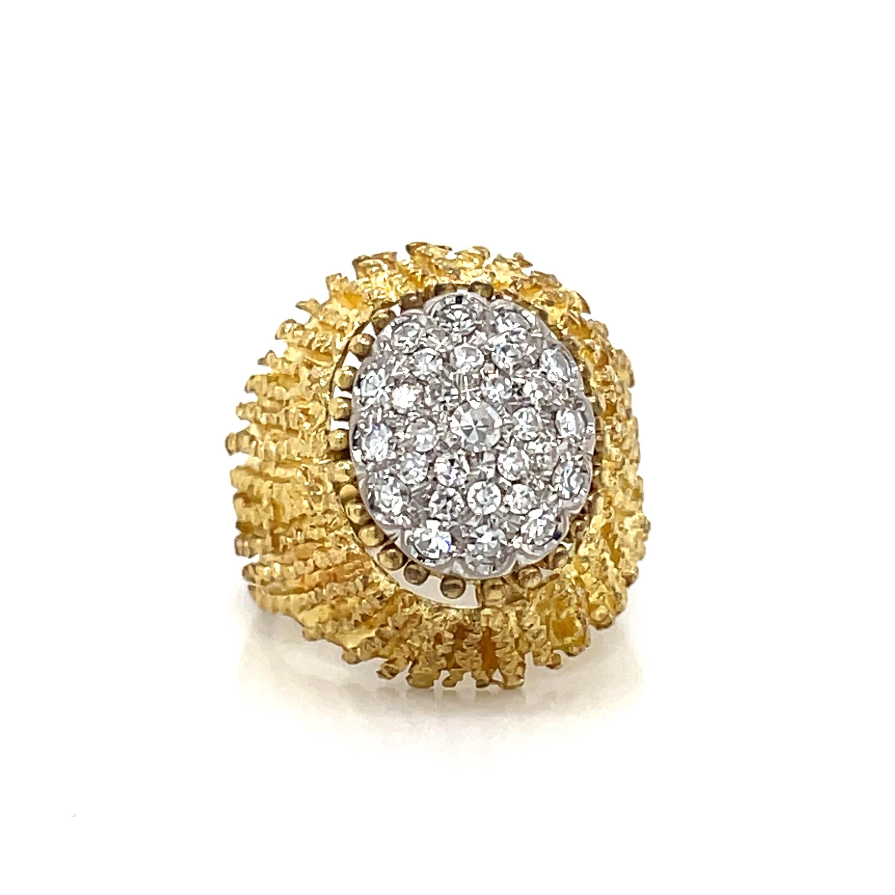 1960 Diamond 18 Karat Gold Ring 4
