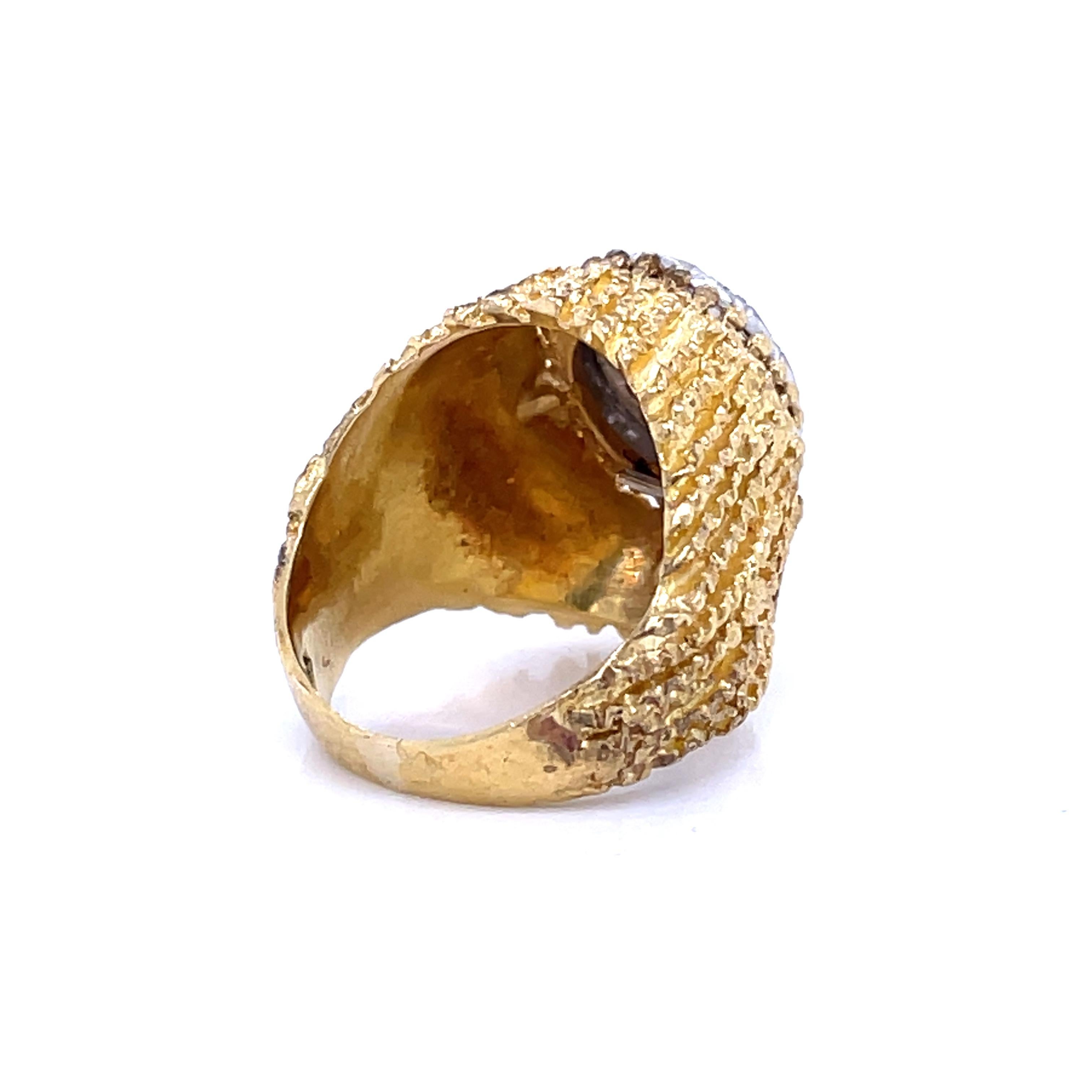 Brilliant Cut 1960 Diamond 18 Karat Gold Ring