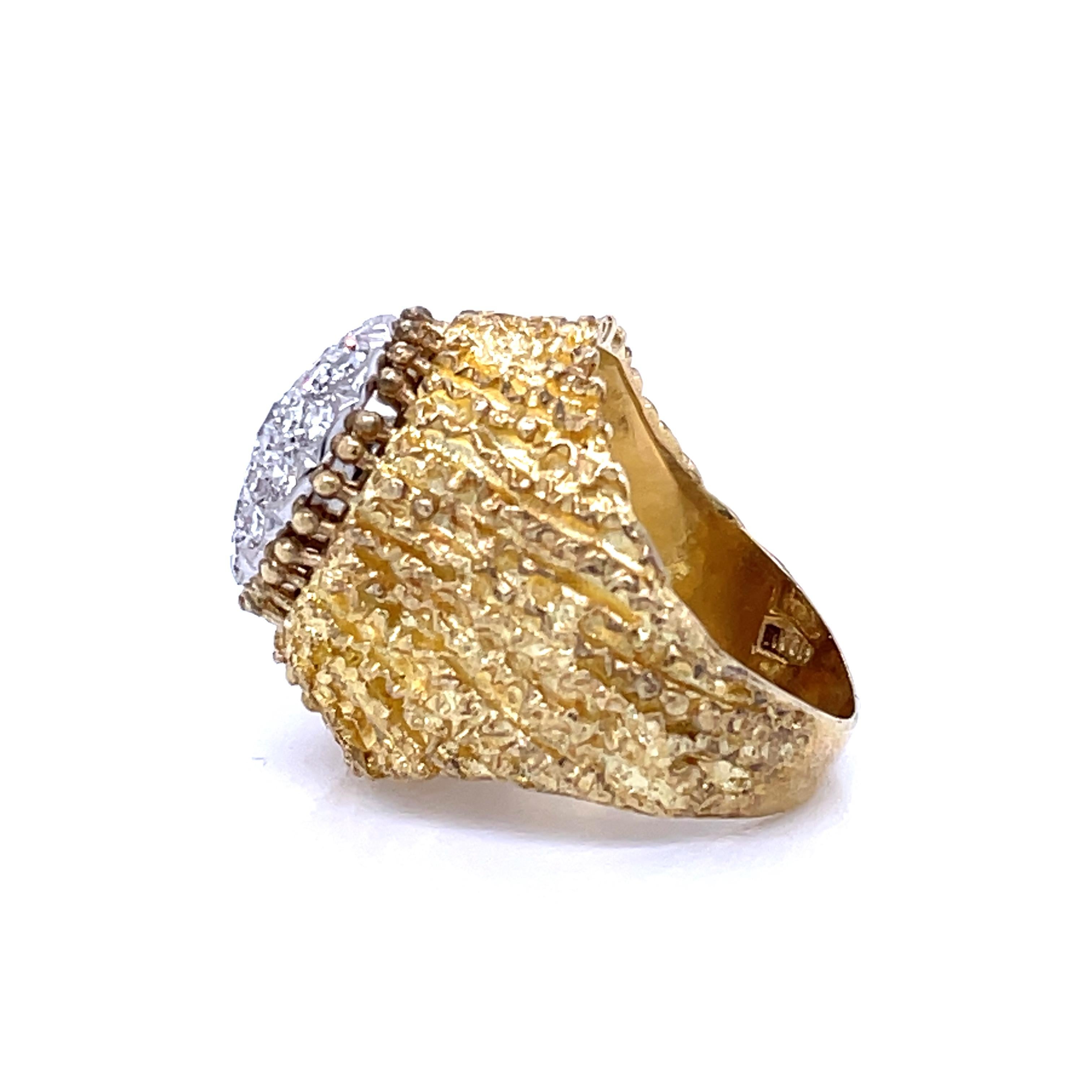 1960 Diamond 18 Karat Gold Ring 1