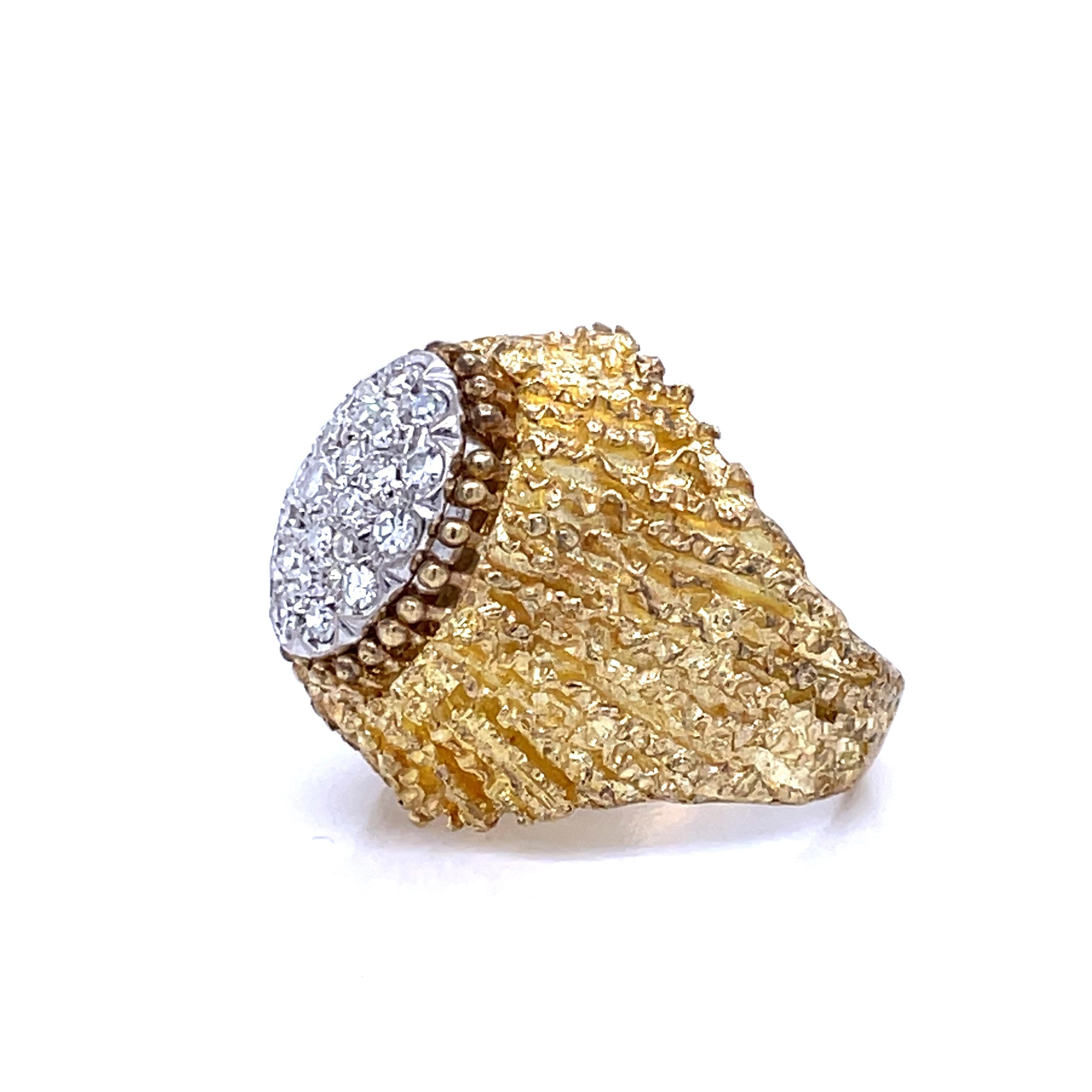 1960 Diamond 18 Karat Gold Ring 2