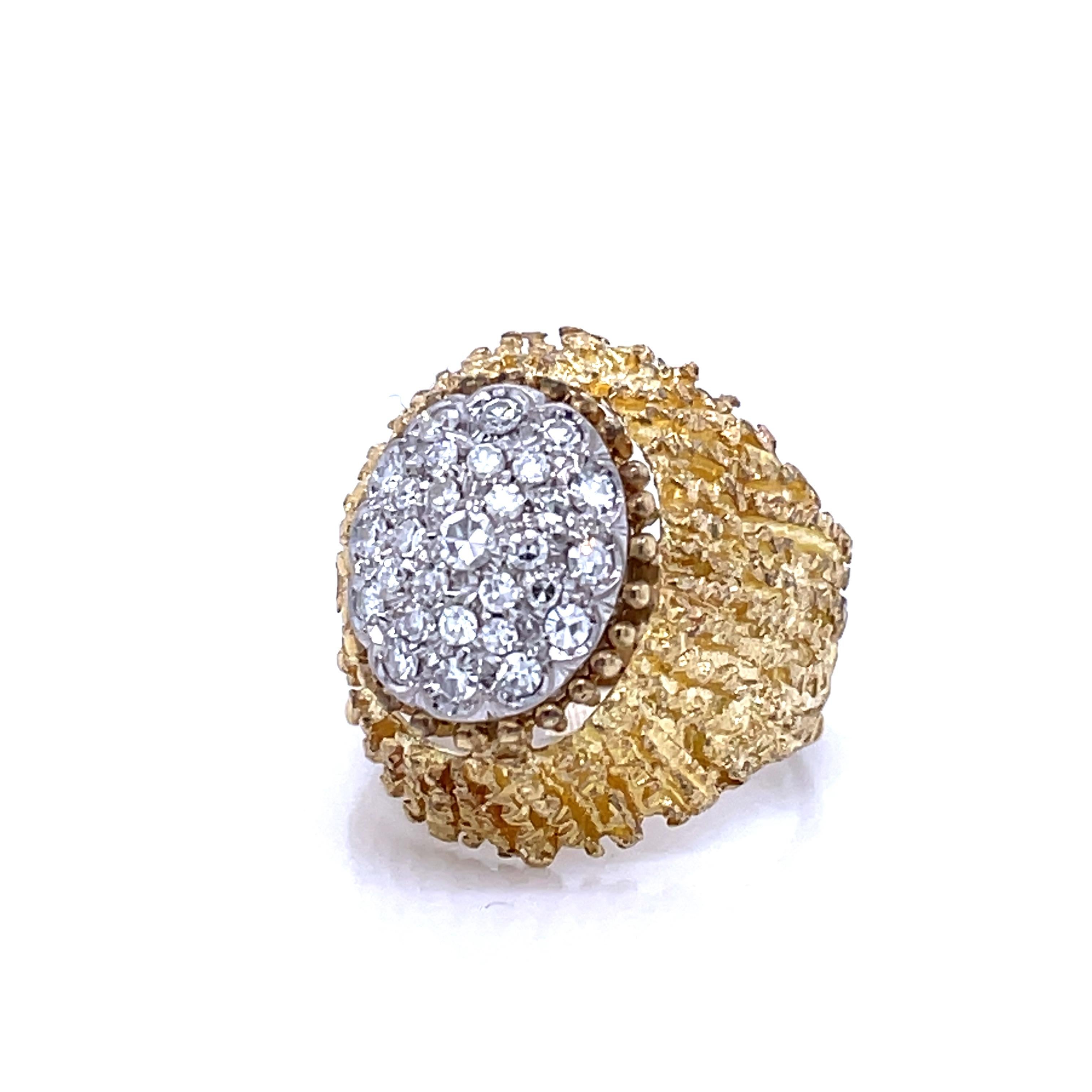 1960 Diamond 18 Karat Gold Ring 3