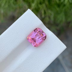6,00 Quilates Increíble Turmalina Rosa Bebé Suelta Forma de Cojín Mina de Afganistán