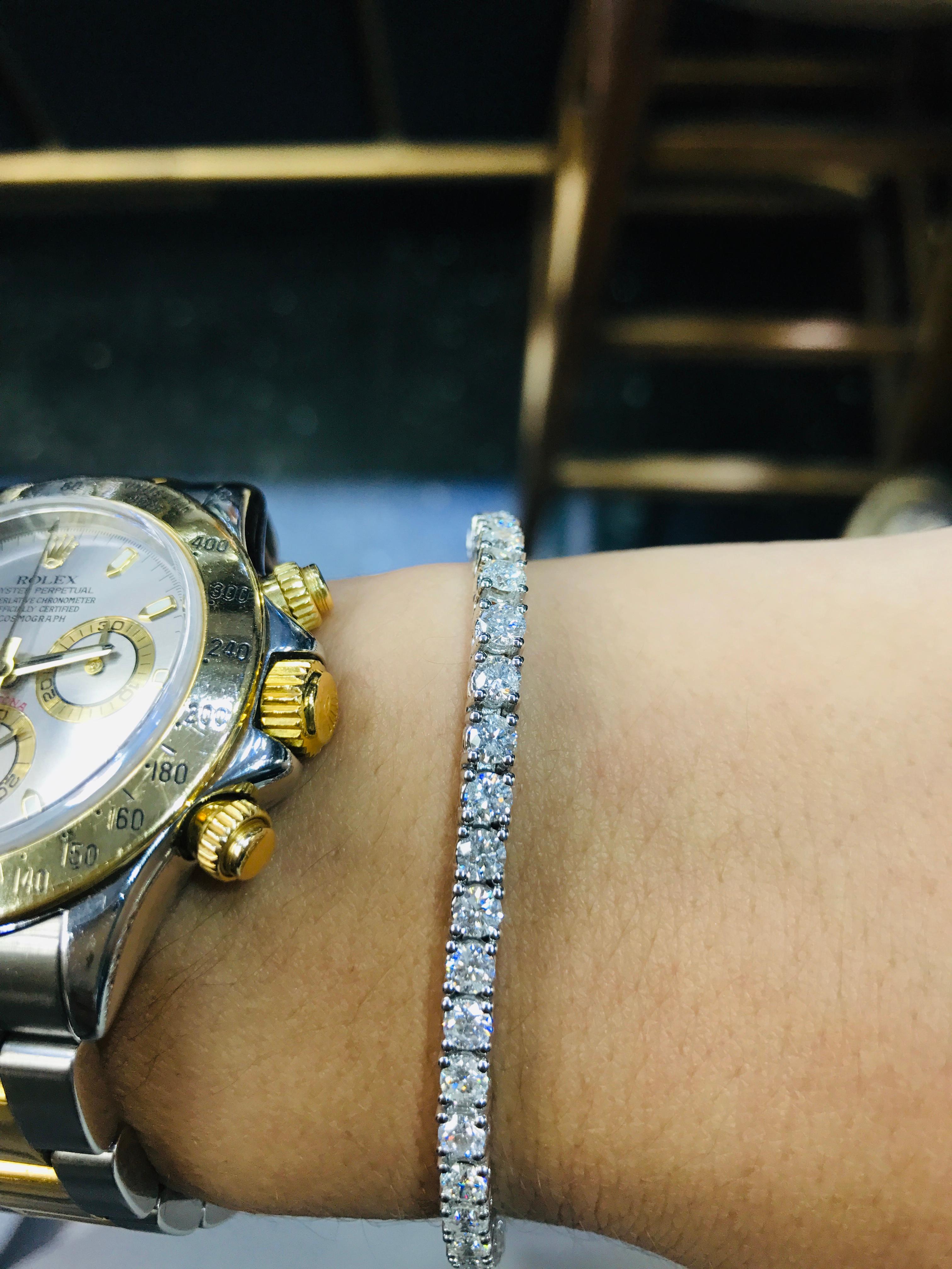 tennis bracelet with watch