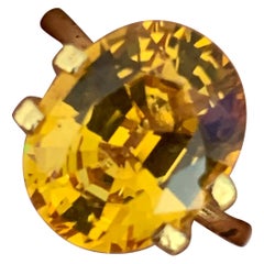 6.00 Carat Golden Yellow Ova Sapphire Loose Gemstone