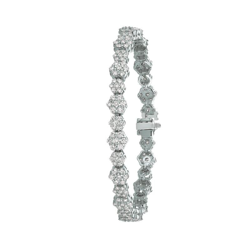 6.01 Carat Natural Diamond Bracelet G SI 14K White Gold

100% Natural Diamonds, Not Enhanced in any way Round Cut Diamond Bracelet
6.01CT
G-H
SI
14K White Gold, Pave Style, 13.1 grams
7 inches in length, 1/4 inch in width
238 Diamonds

B5760-6W

ALL
