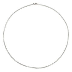 6,00 Karat natürlicher Diamant-Tennis-Halskette G SI 14k Weißgold