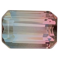 6.00 Quilates Turmalina Natural Suelta Bicolor Forma Esmeralda Gema Para Joyería