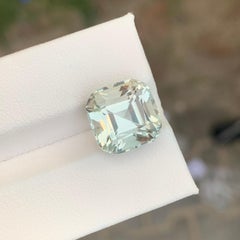 6.00 Carat Natural Loose Green Amethyst \ Prasiolite Cushion Shape Gemstone
