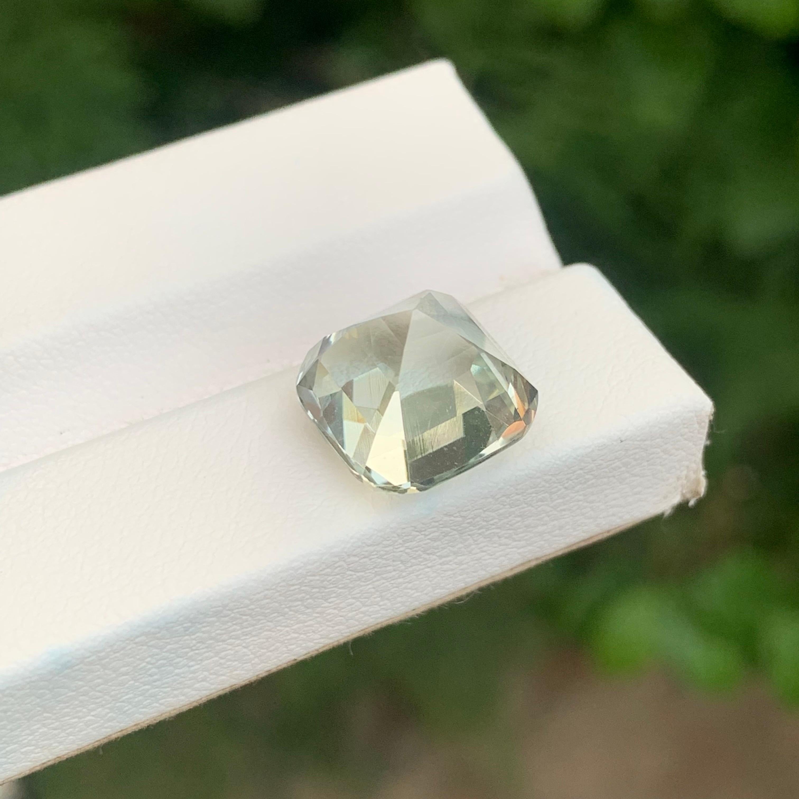 6.00 carati di ametista verde naturale sfusa e di prasiolite a forma di cuscino. in vendita 1