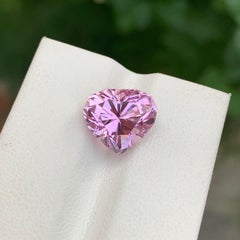 6.00 Carat Natural Loose Pink Kunzite Heart Shape Gemstone For Jewellery