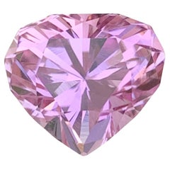 6,00 quilates de kunzita rosa suelta en forma de corazón para joyería