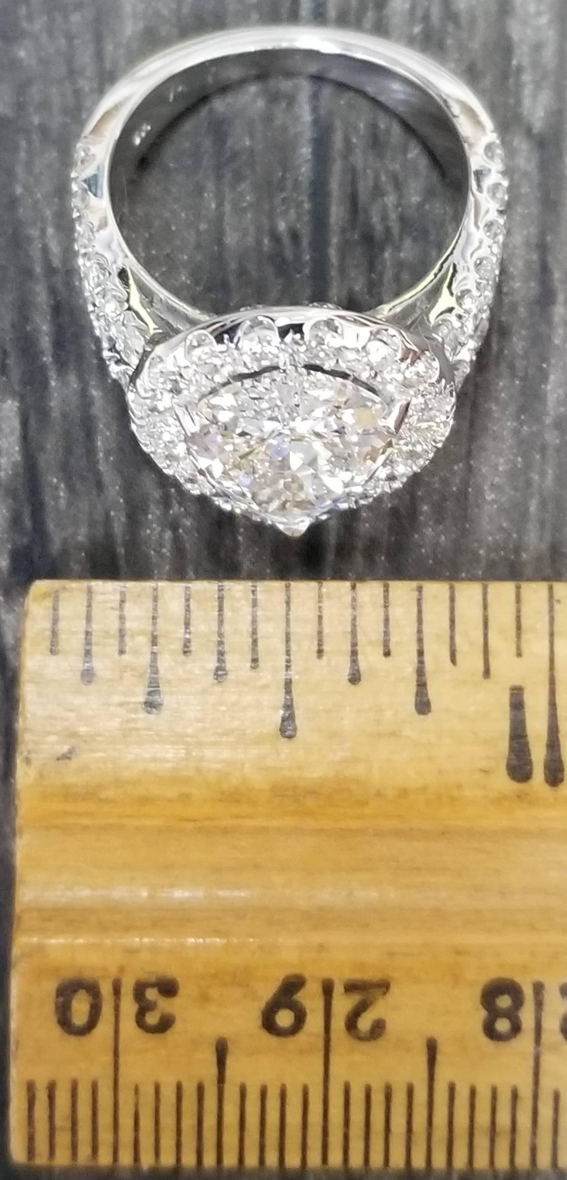 6.00 Carat Ring with GIA Certified Pear Shape Cut 3.65 Carat 