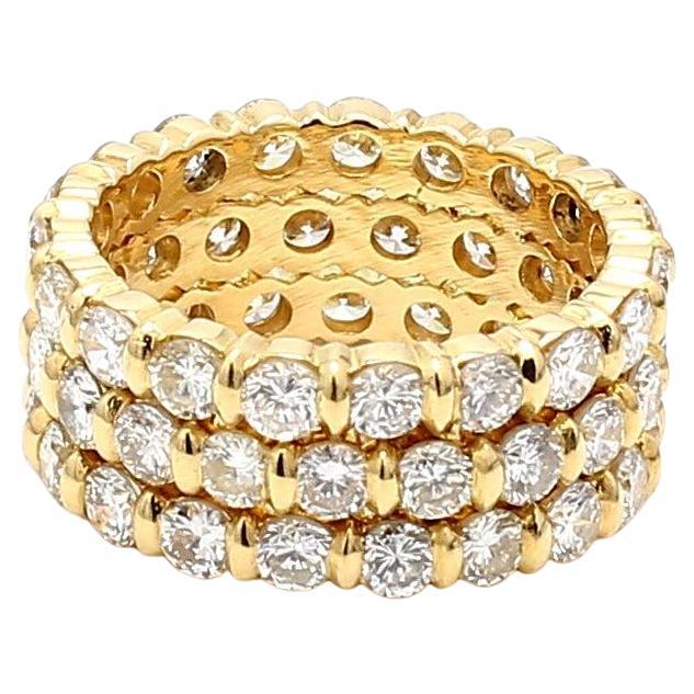 Bague en or jaune 18 carats 6,00 carats diamant rond brillant G VS1