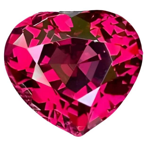 6.00 Carats Heart Shaped Loose Pinkish Red Garnet Natural Madagascar's Gemstone