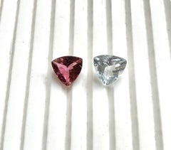 6.00 Carats Tourmaline Trillion 2 Pcs Faceted Cut stone Top Quality Natural gem