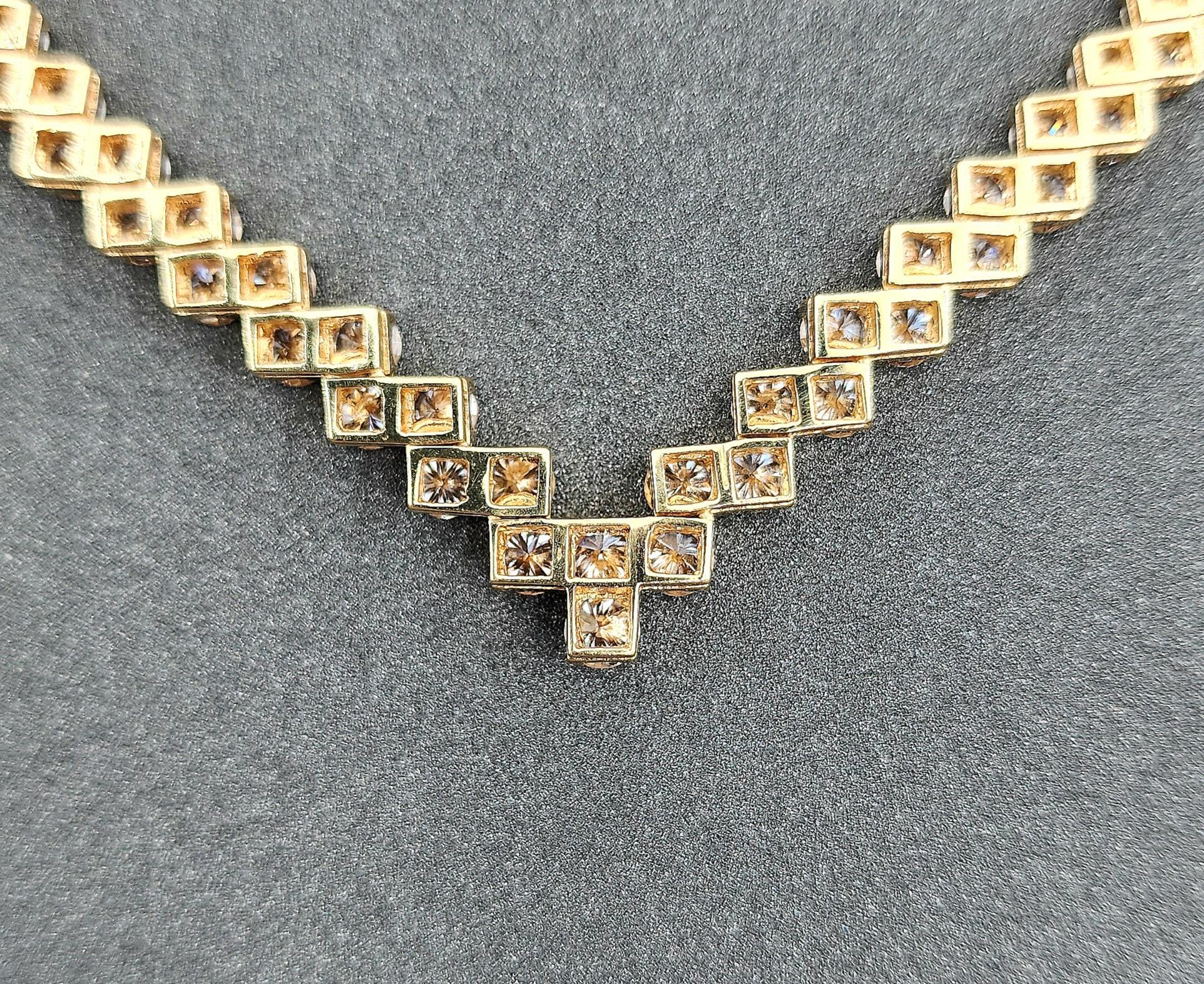 Collana di diamanti Zig Zag da 6,00 carati In condizioni Nuovo in vendita a Chicago, IL